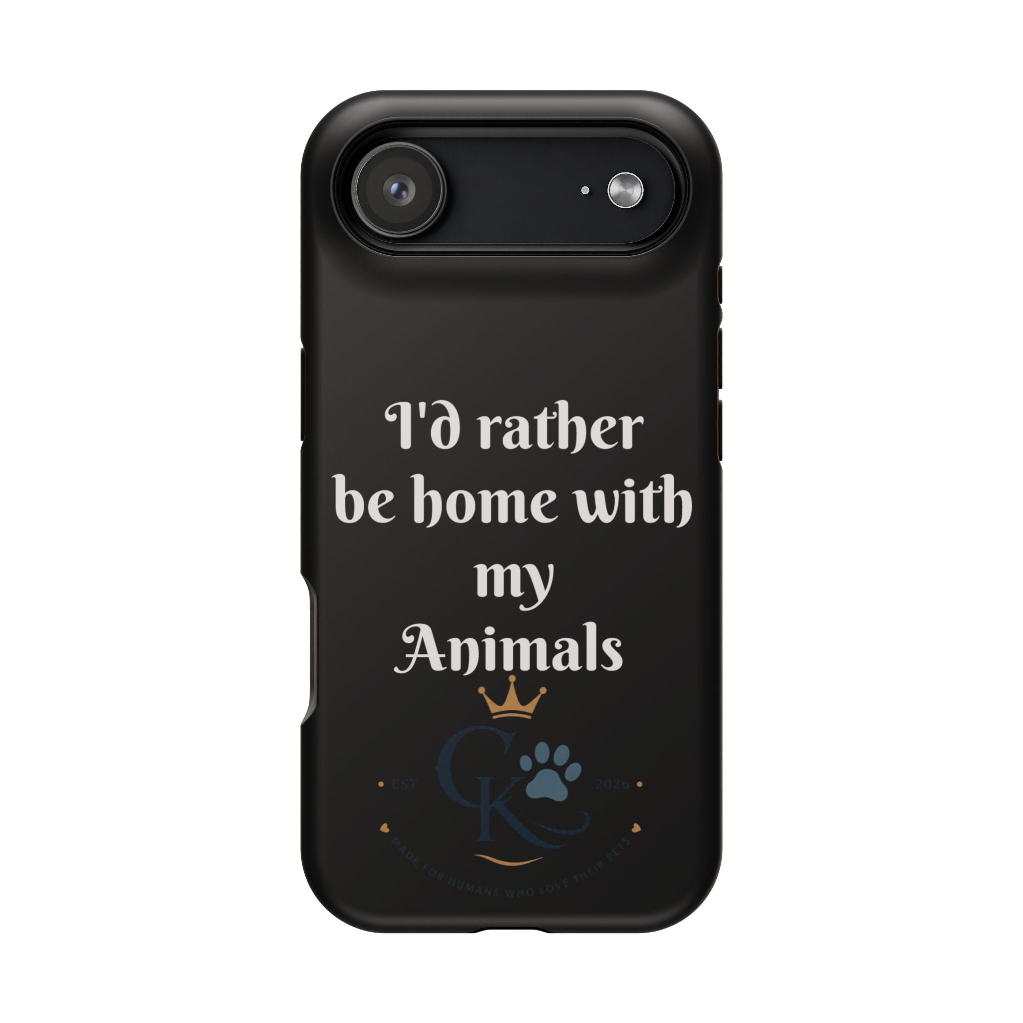 Creature Kingdom "I'd Rather Be Home With My Animals" Magnetic Phone Case
