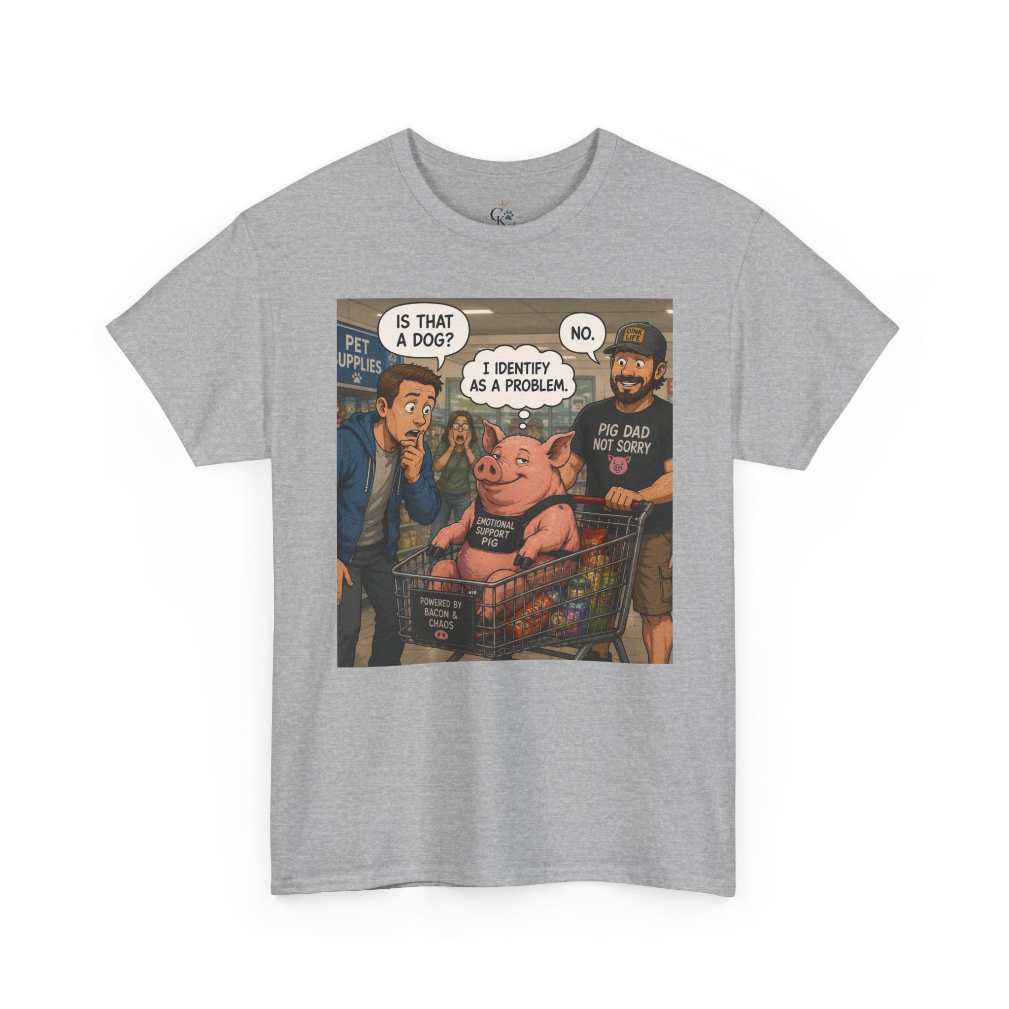 Creature Kingdom "I Identify as a Problem" Pig Tee