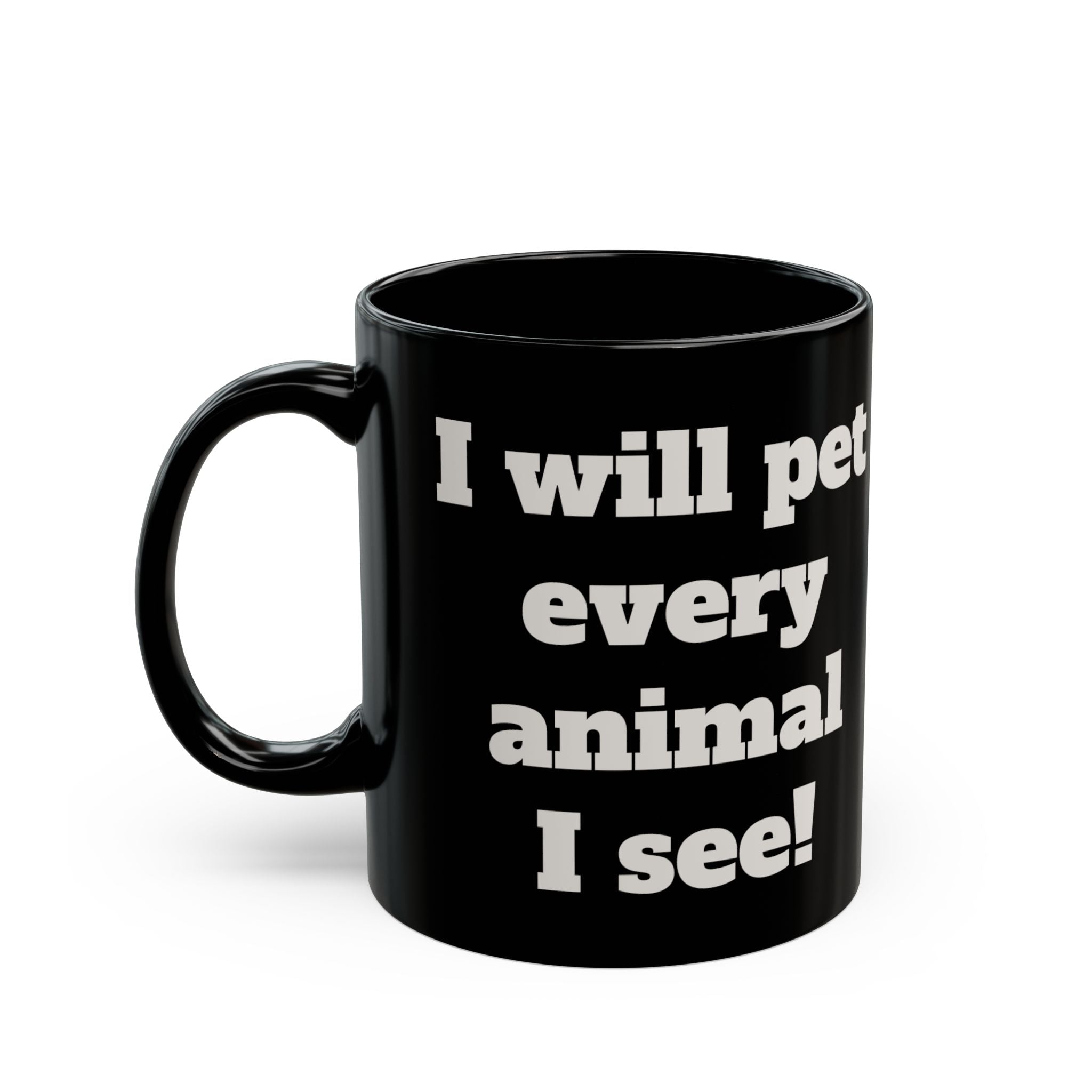 Creature Kingdom Black Mug — Animal Lover Coffee Cup (11oz/15oz)