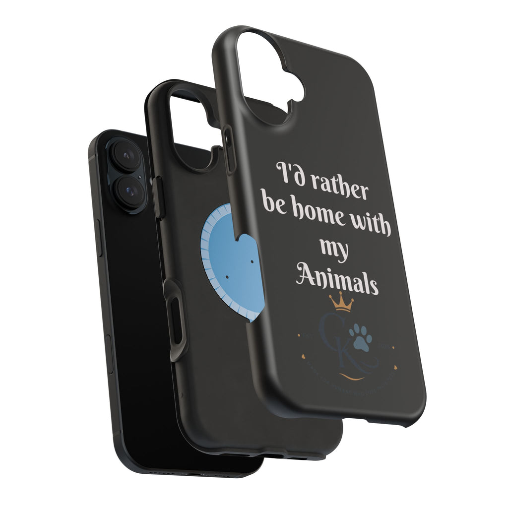 Creature Kingdom "I'd Rather Be Home With My Animals" Magnetic Phone Case
