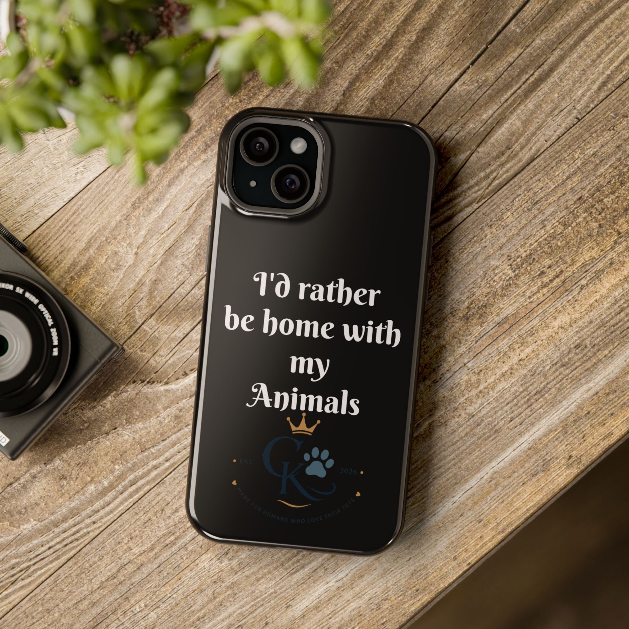 Creature Kingdom "I'd Rather Be Home With My Animals" Magnetic Phone Case