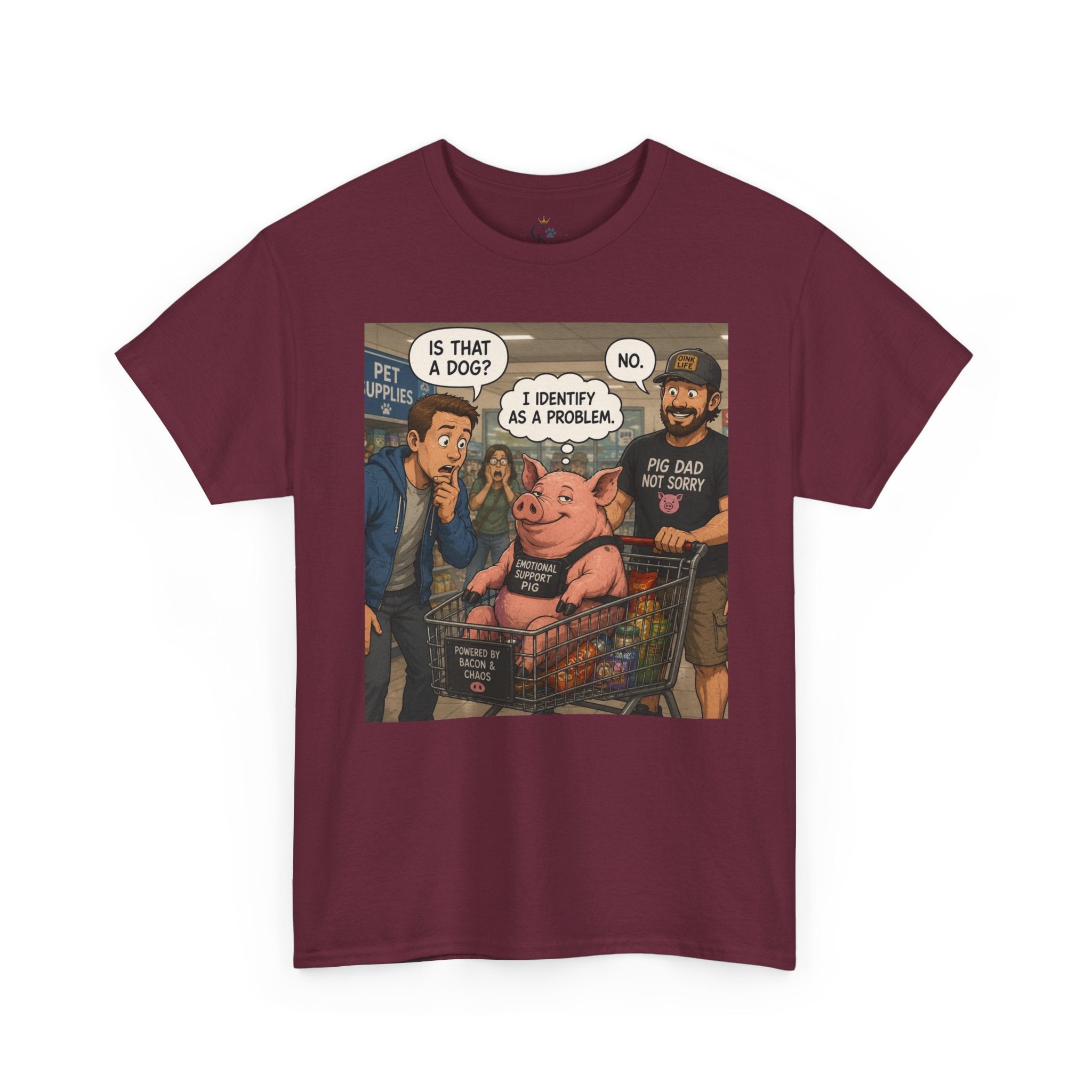 Creature Kingdom "I Identify as a Problem" Pig Tee