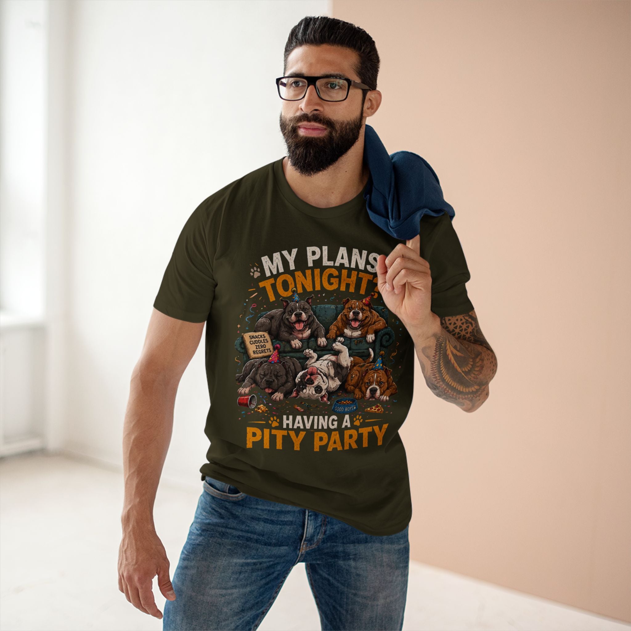 Creature Kingdom "My Plans Tonight? Having a PITY Party!" Pitbull Tee