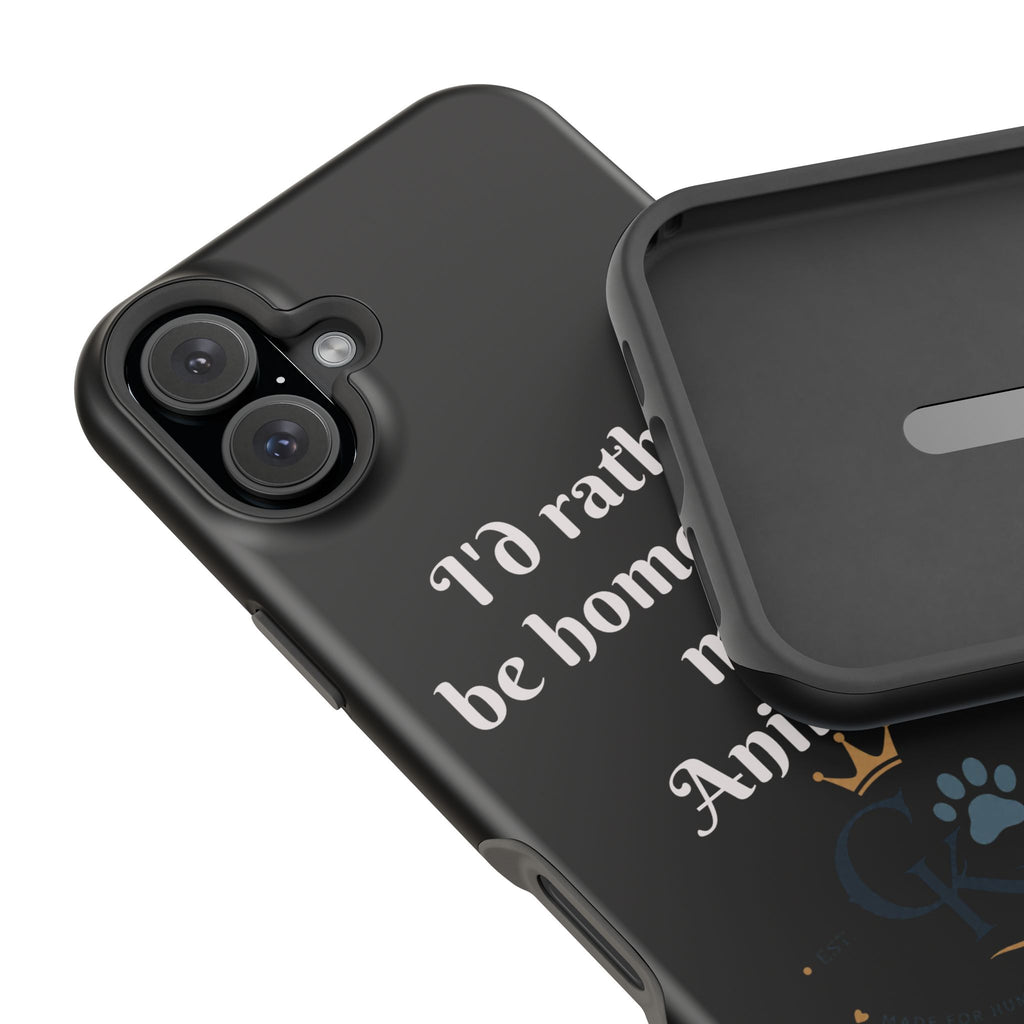 Creature Kingdom "I'd Rather Be Home With My Animals" Magnetic Phone Case