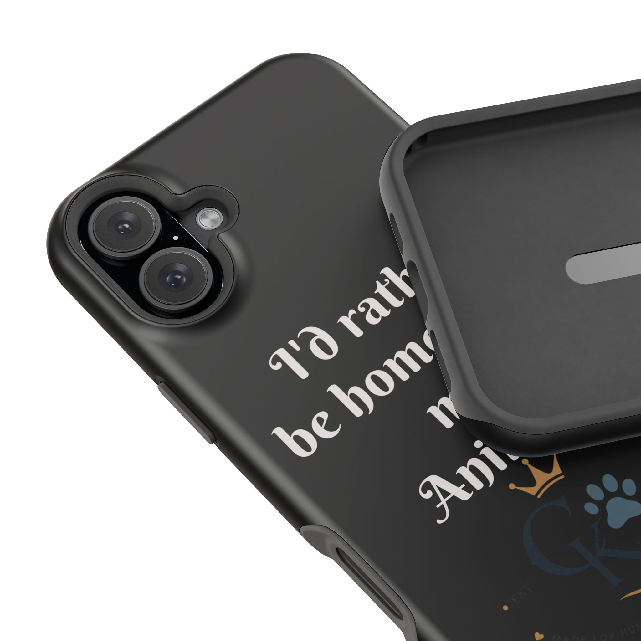 Creature Kingdom "I'd Rather Be Home With My Animals" Magnetic Phone Case
