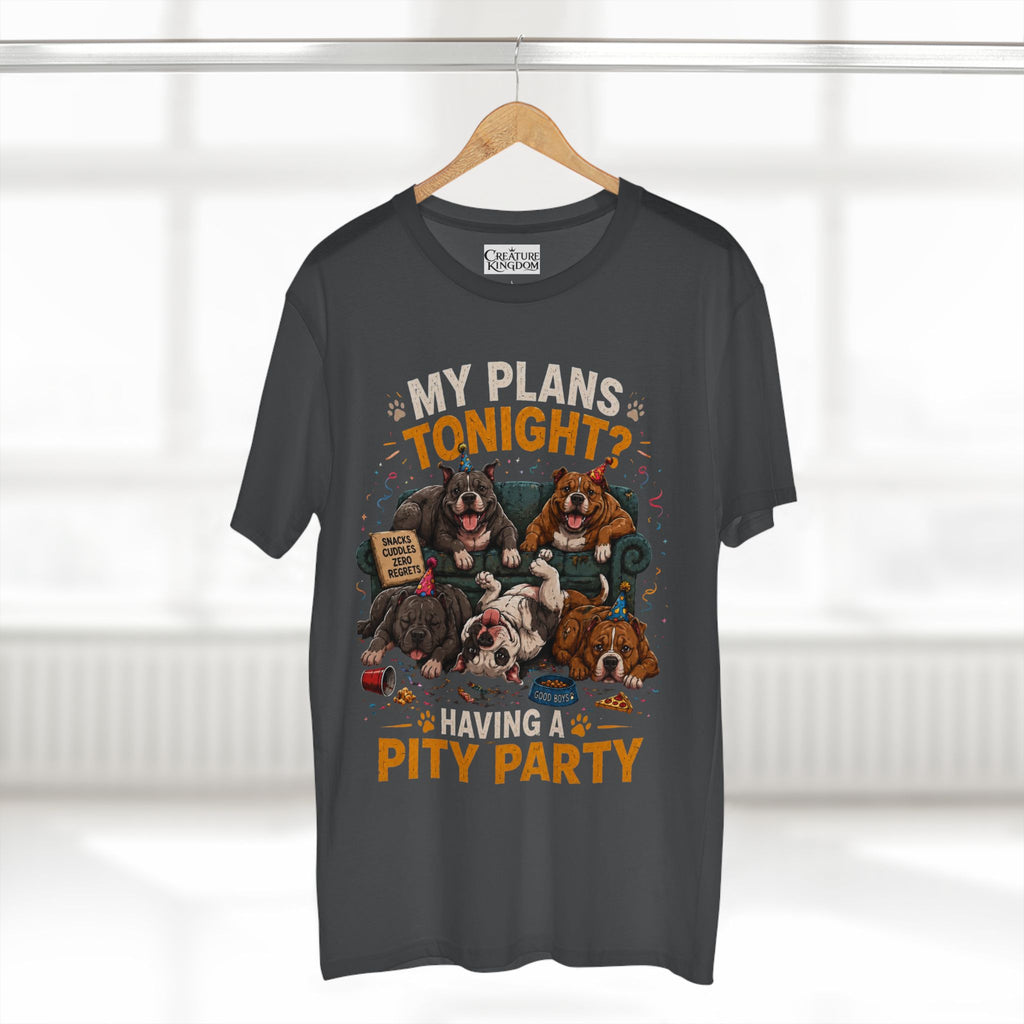 Creature Kingdom "My Plans Tonight? Having a PITY Party!" Pitbull Tee