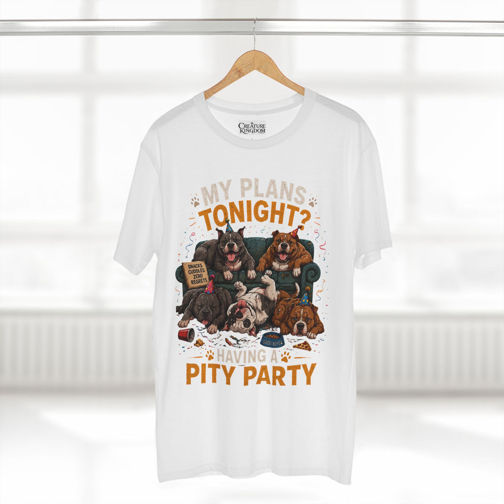 Creature Kingdom "My Plans Tonight? Having a PITY Party!" Pitbull Tee