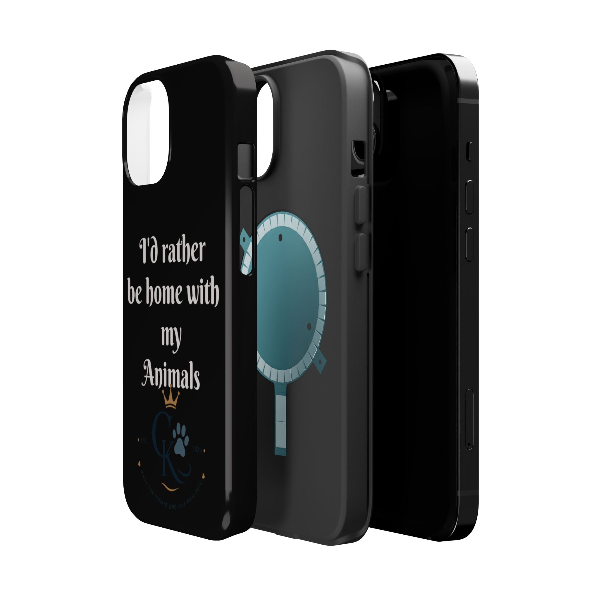 Creature Kingdom "I'd Rather Be Home With My Animals" Magnetic Phone Case