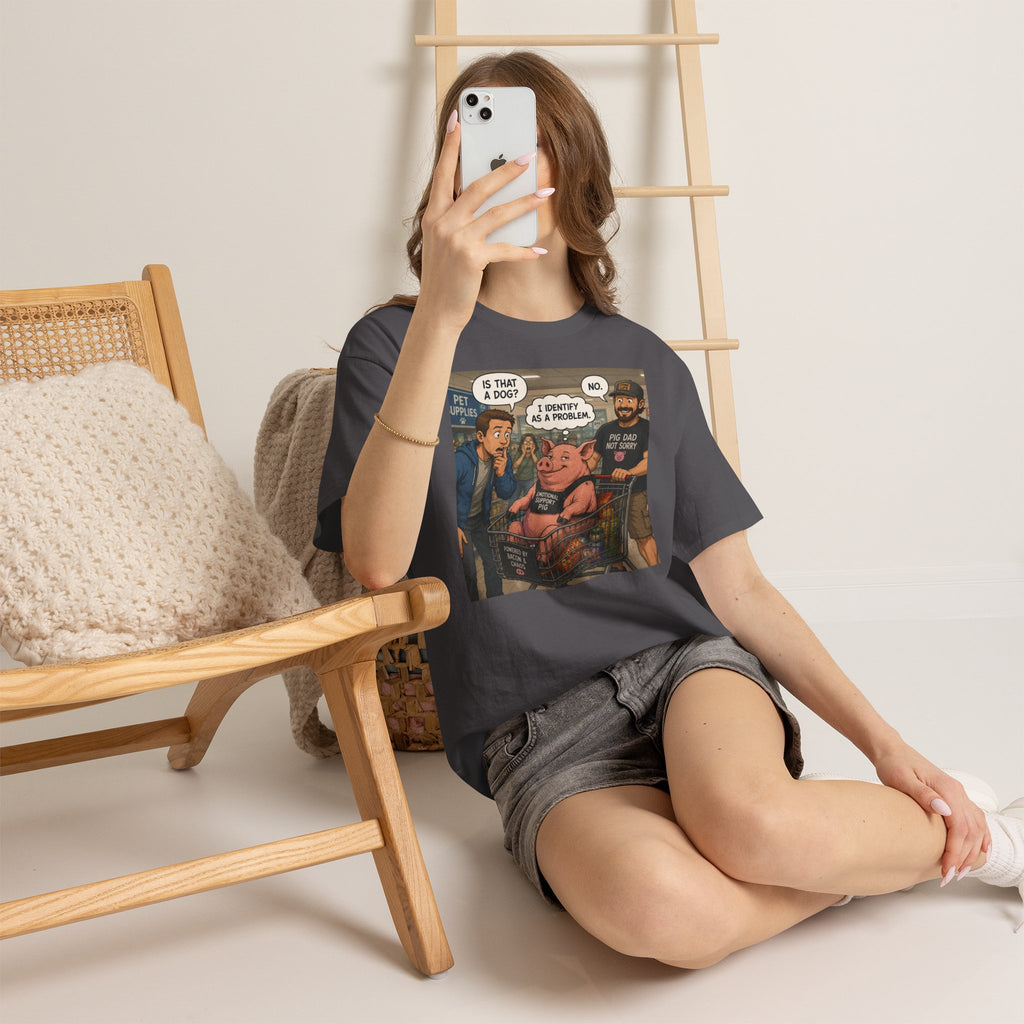 Creature Kingdom "I Identify as a Problem" Pig Tee