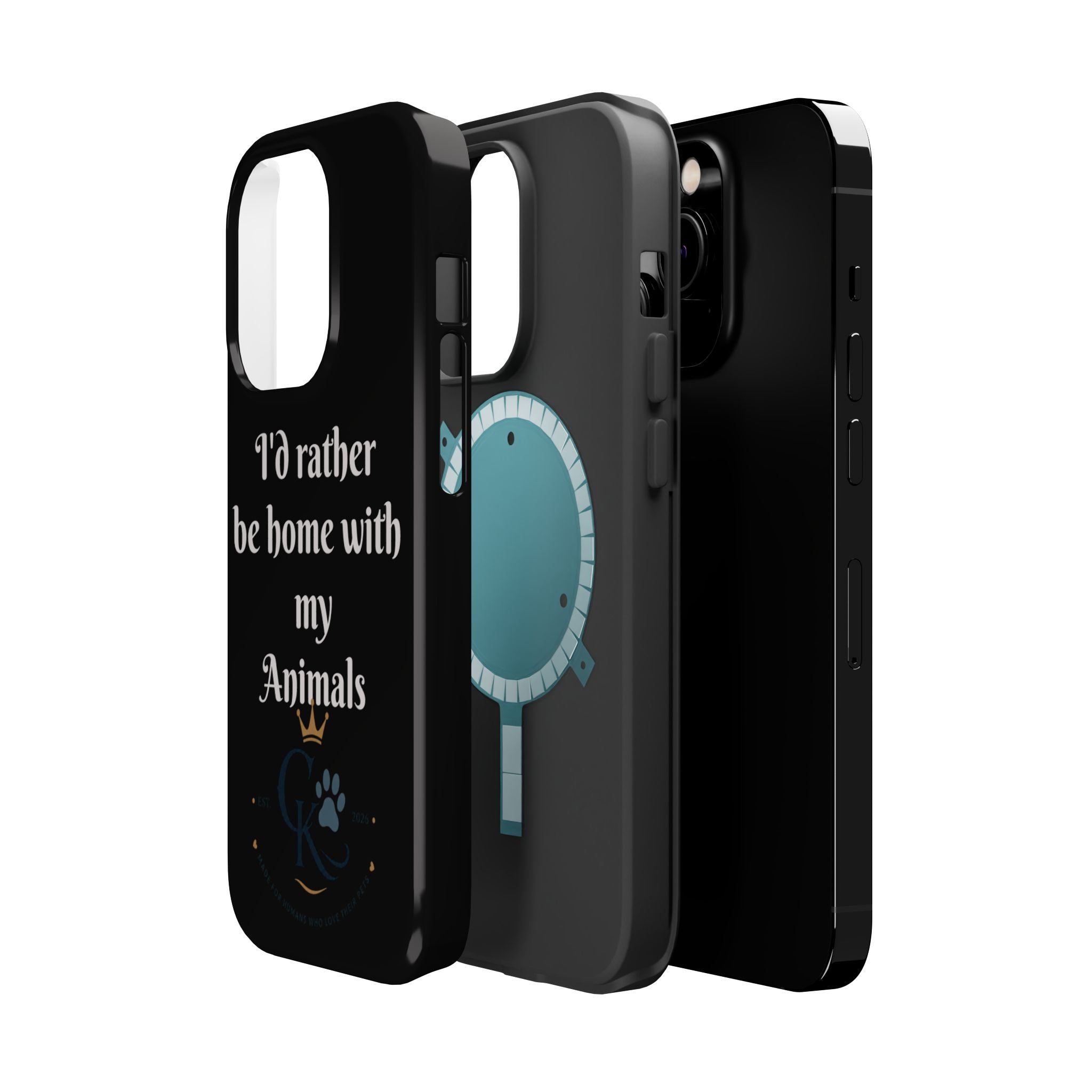 Creature Kingdom "I'd Rather Be Home With My Animals" Magnetic Phone Case