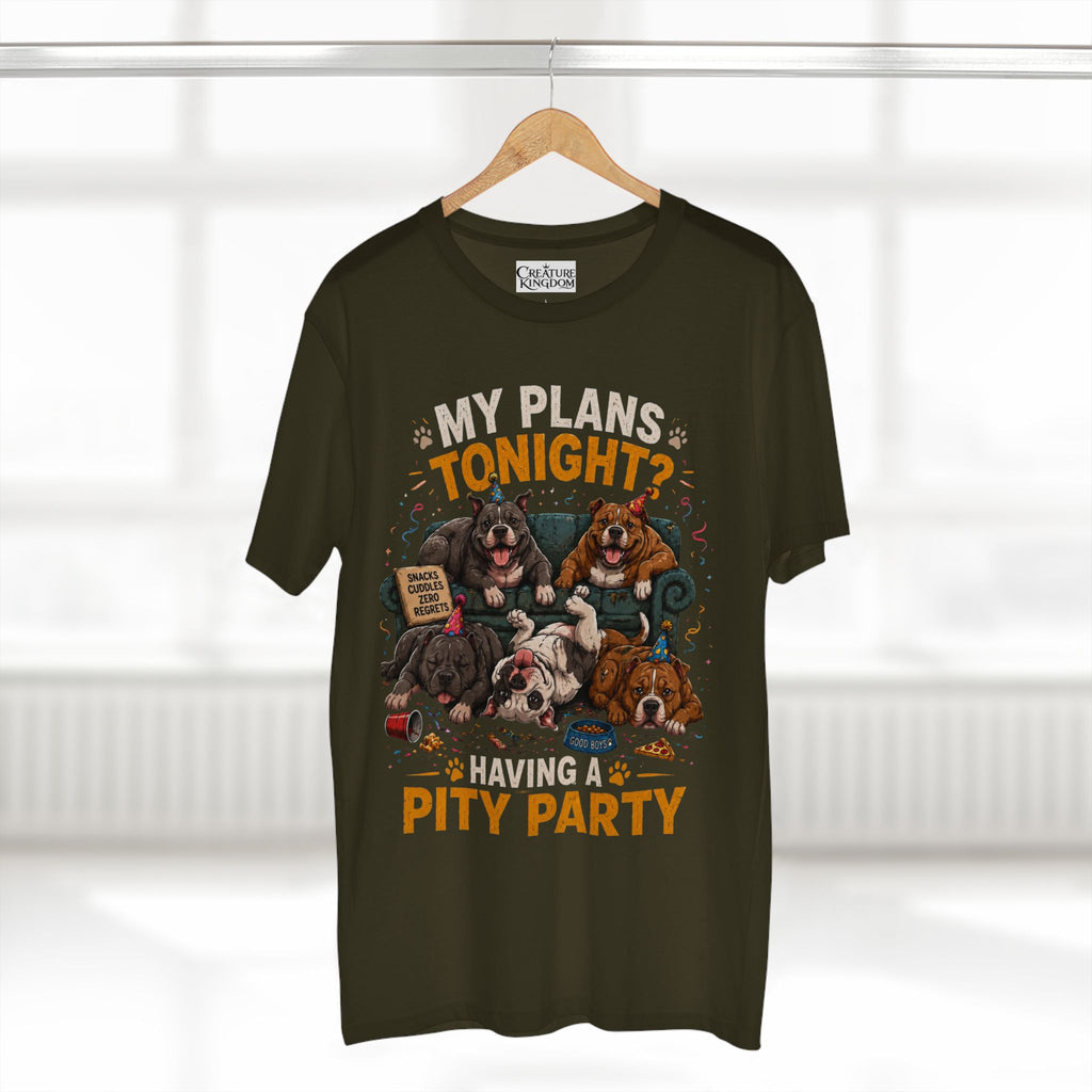 Creature Kingdom "My Plans Tonight? Having a PITY Party!" Pitbull Tee