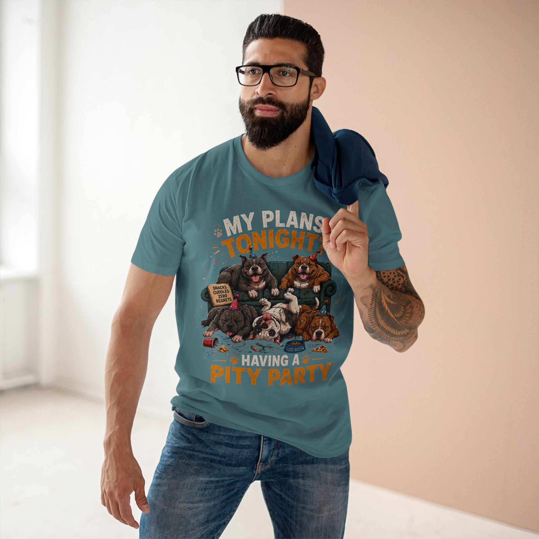 Creature Kingdom "My Plans Tonight? Having a PITY Party!" Pitbull Tee