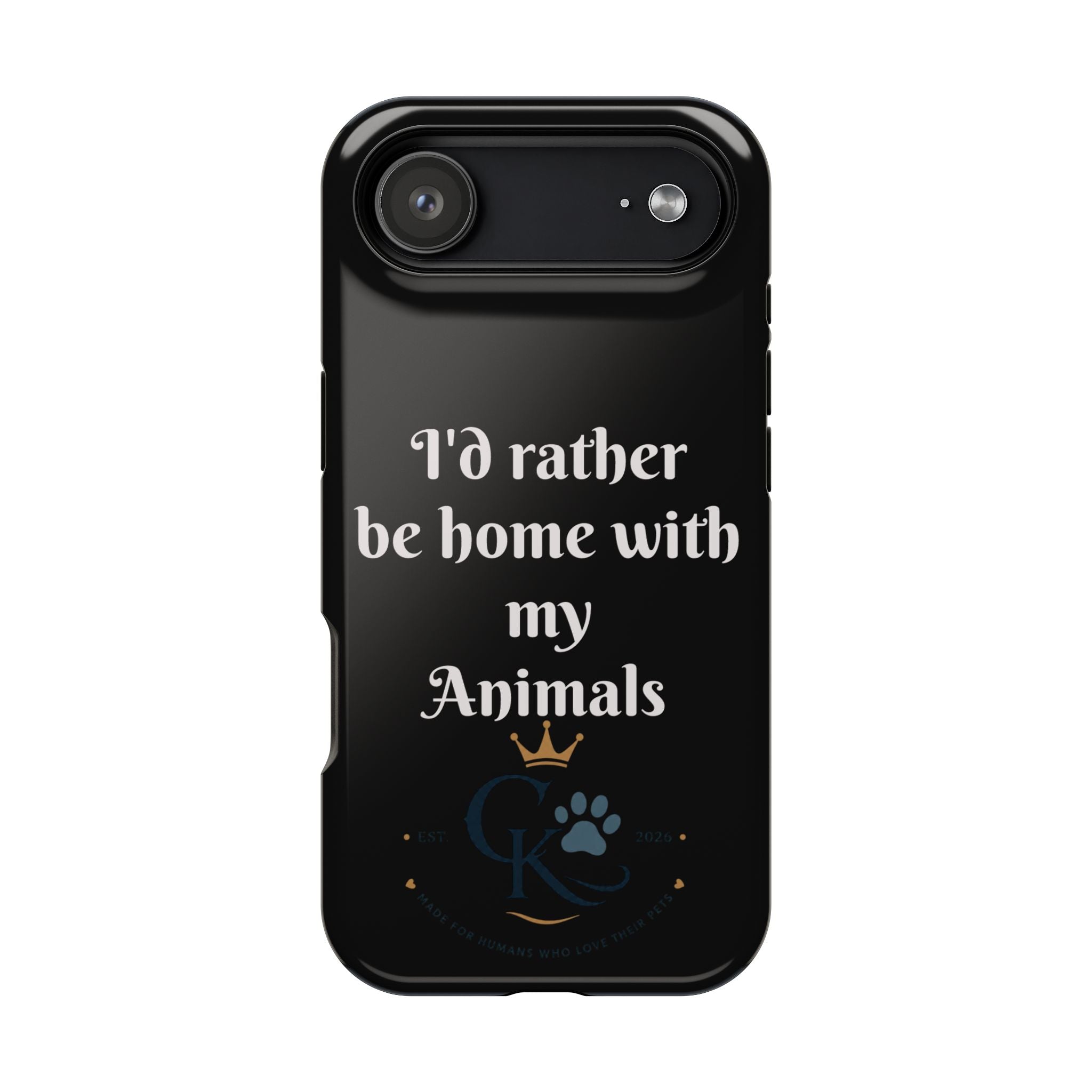Creature Kingdom "I'd Rather Be Home With My Animals" Magnetic Phone Case