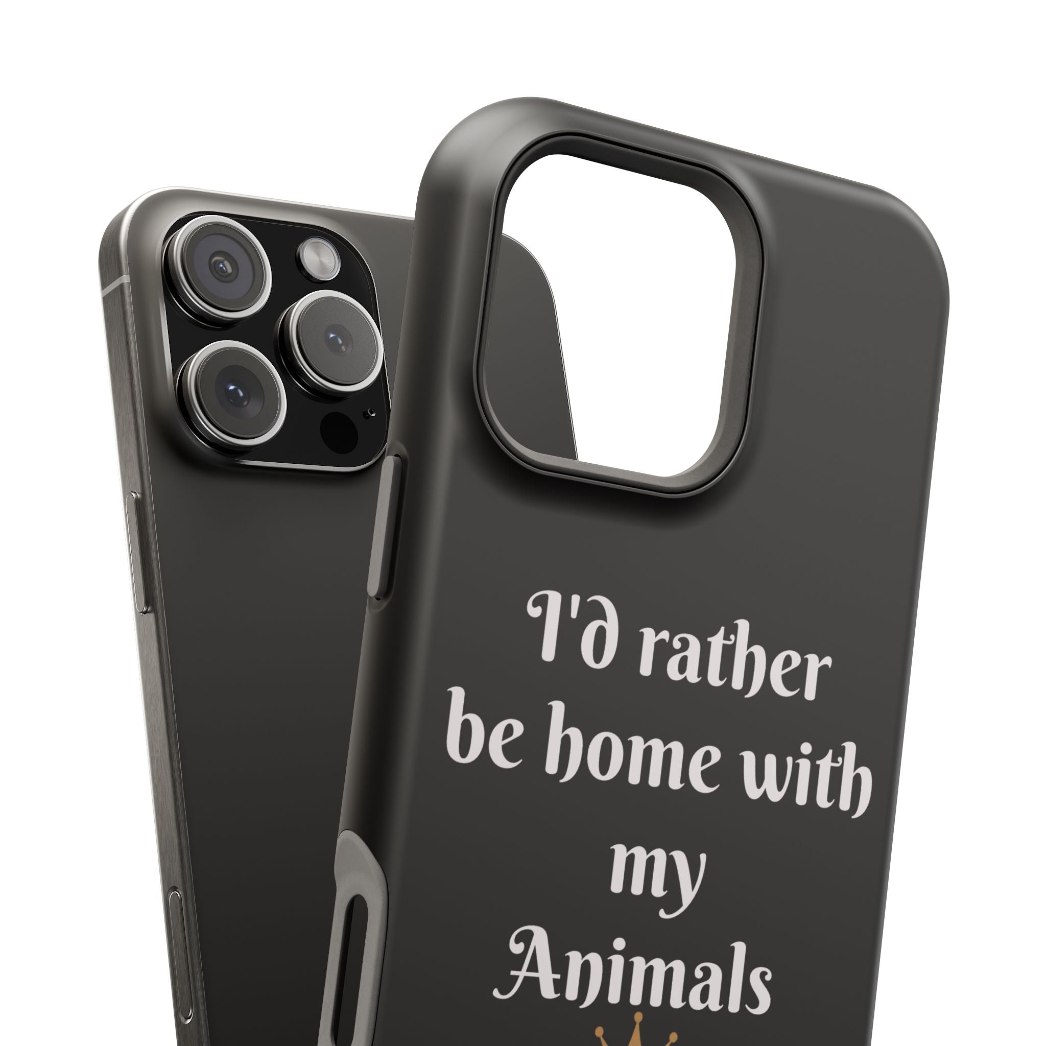 Creature Kingdom "I'd Rather Be Home With My Animals" Magnetic Phone Case