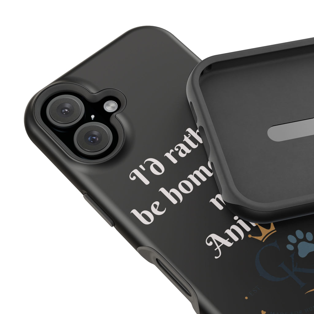 Creature Kingdom "I'd Rather Be Home With My Animals" Magnetic Phone Case