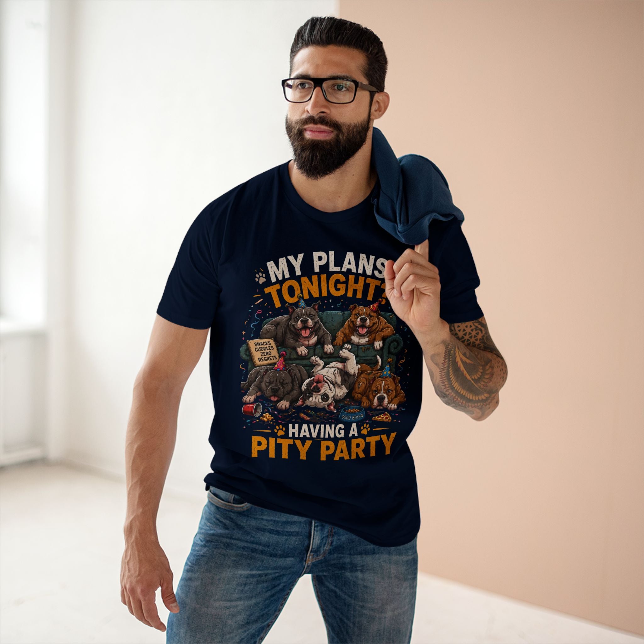 Creature Kingdom "My Plans Tonight? Having a PITY Party!" Pitbull Tee