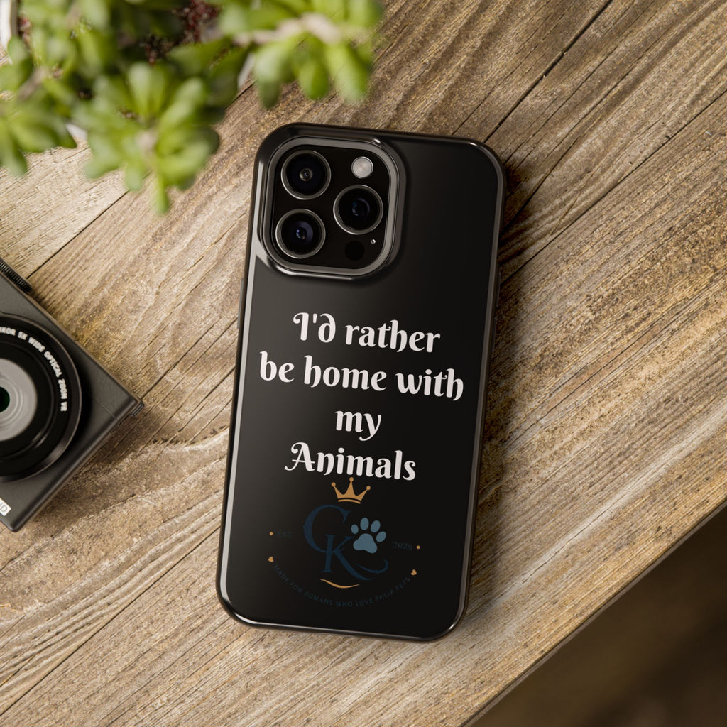Creature Kingdom "I'd Rather Be Home With My Animals" Magnetic Phone Case