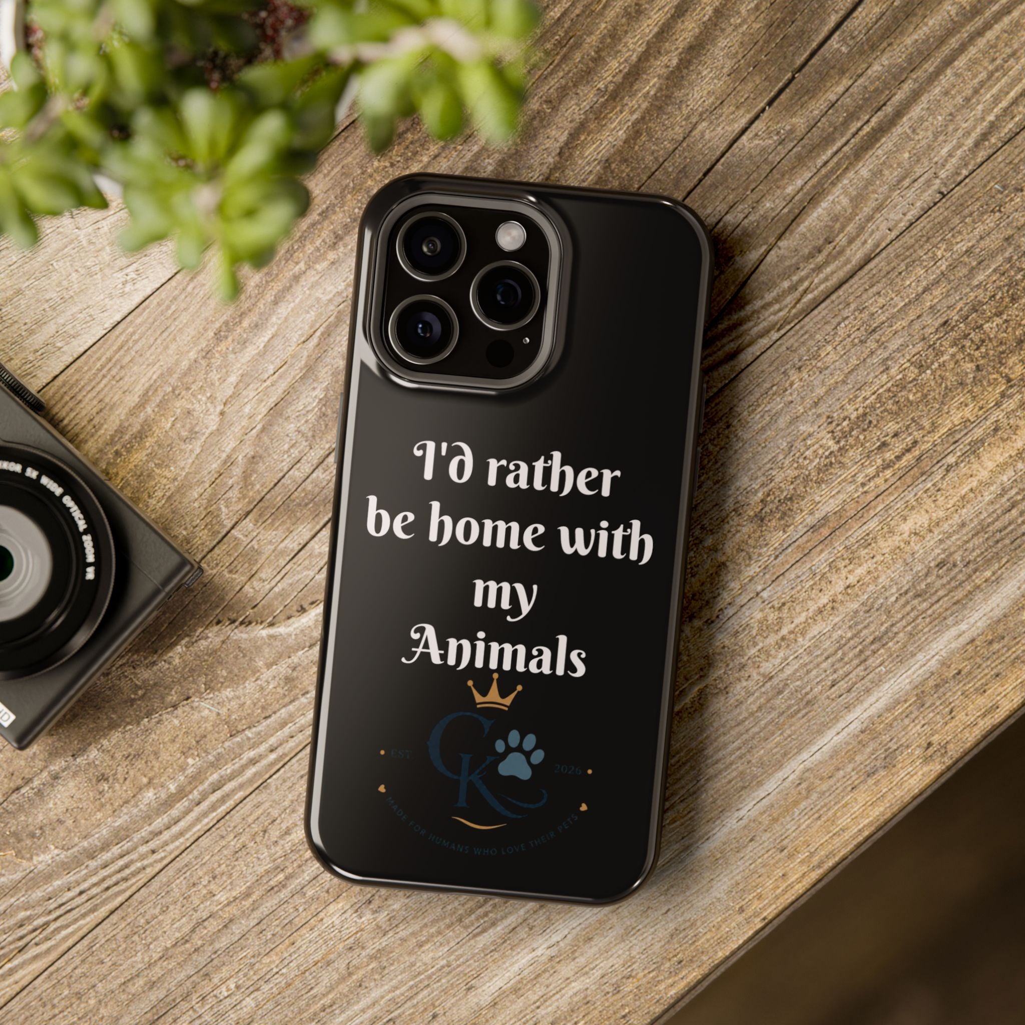 Creature Kingdom "I'd Rather Be Home With My Animals" Magnetic Phone Case