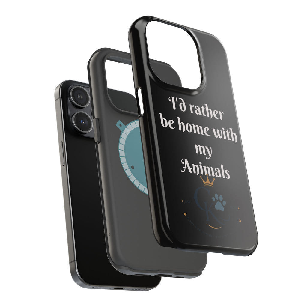 Creature Kingdom "I'd Rather Be Home With My Animals" Magnetic Phone Case