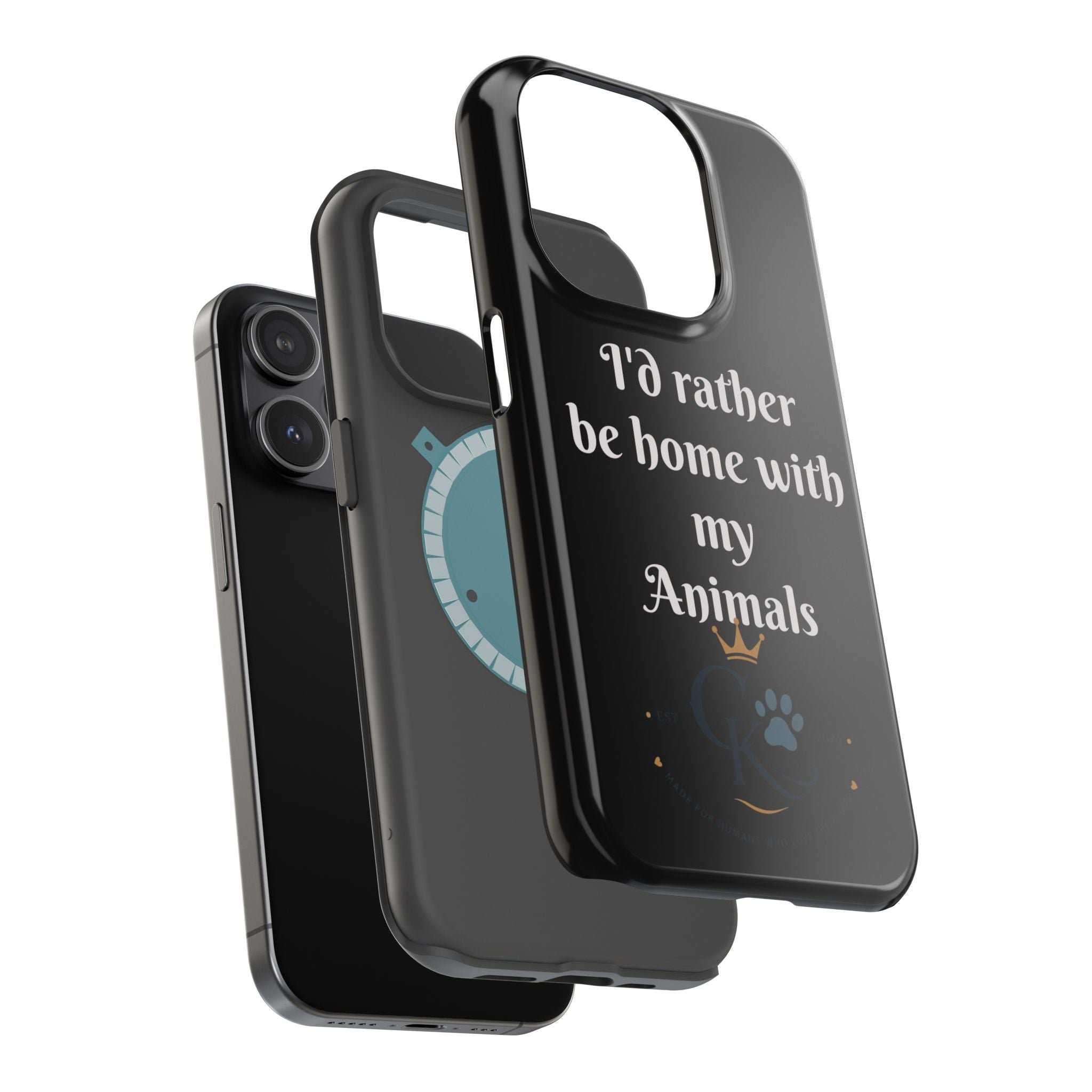 Creature Kingdom "I'd Rather Be Home With My Animals" Magnetic Phone Case